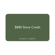 Maison Garden store credit card with $880 value